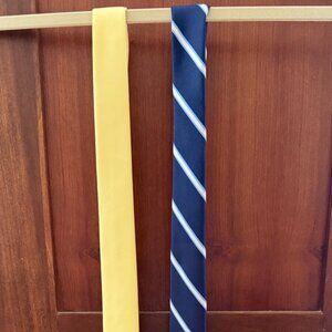 Men's Slim Ties - Jacob Alexander, Yellow & Tommy Hilfiger, Navy Striped - 2"W